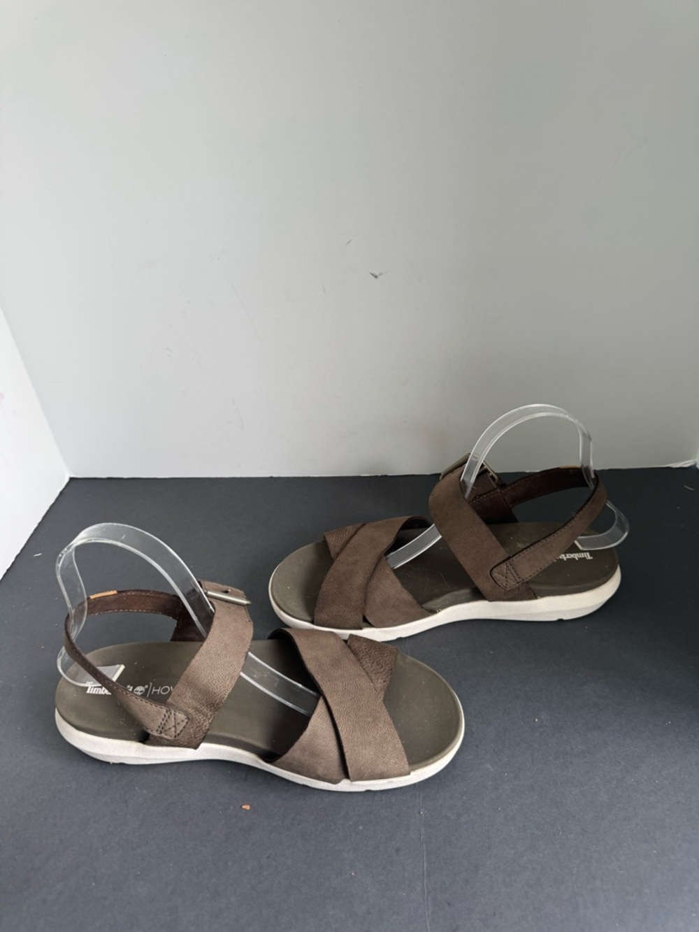 Timberland Women's Wilesport Brown/Green Leather Strap Sandals A1TSW. Size 8 - Picture 8 of 14